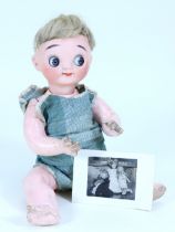 A scarce Gebruder Heubach Einco bisque head ‘Googly’ Doll, German circa 1920,