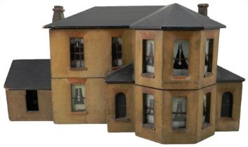 ‘Shamrock House’ a fine and early wooden dolls house, probably Irish, late 18th century,