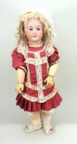 S.F.B.J 301 bisque head girl doll, French circa 1910,