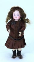 A rare petite size Steiner Figure C bisque head Bebe doll, size 3, French circa 1880,