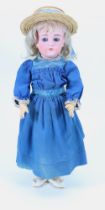 A J.D Kestner 169 bisque head doll in original clothes, German circa 1905,