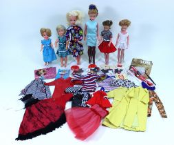 Vintage Sindy, Tressy, Patch and other dolls and large collection of outfits, 1960s,