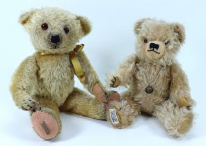 Two golden mohair Teddy bears Deans mouse eared bear and Merrythought shaggy mohair bear, English 19