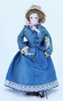 A sweet small size shoulder head fashion doll, French circa 1870,