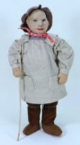 A Norah Wellings ‘Farmer Giles’ cloth doll, English 1930s,