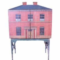 ‘Stack House’ a good and important early English painted wooden dolls house and contents, circa 1820