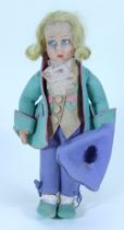Rare Lenci ‘Mozart’ felt character doll, Italian circa 1930,