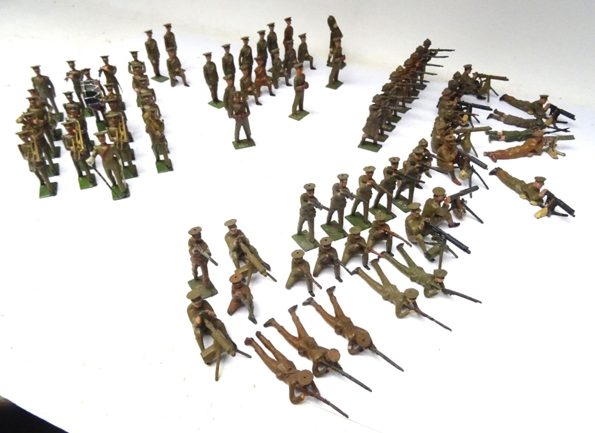 Britains British Infantry in khaki and peak caps - Image 7 of 9