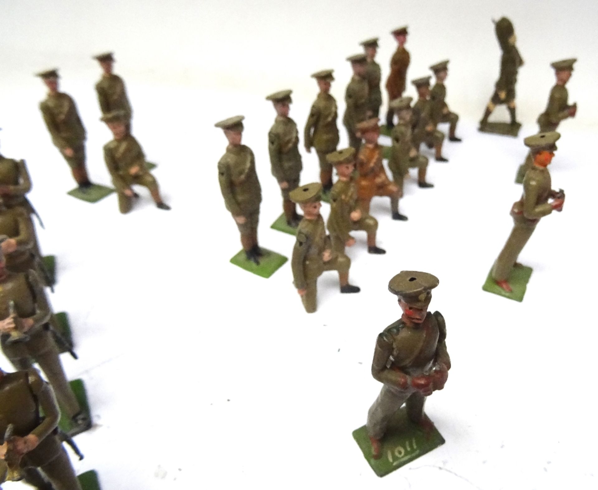 Britains British Infantry in khaki and peak caps - Image 5 of 9