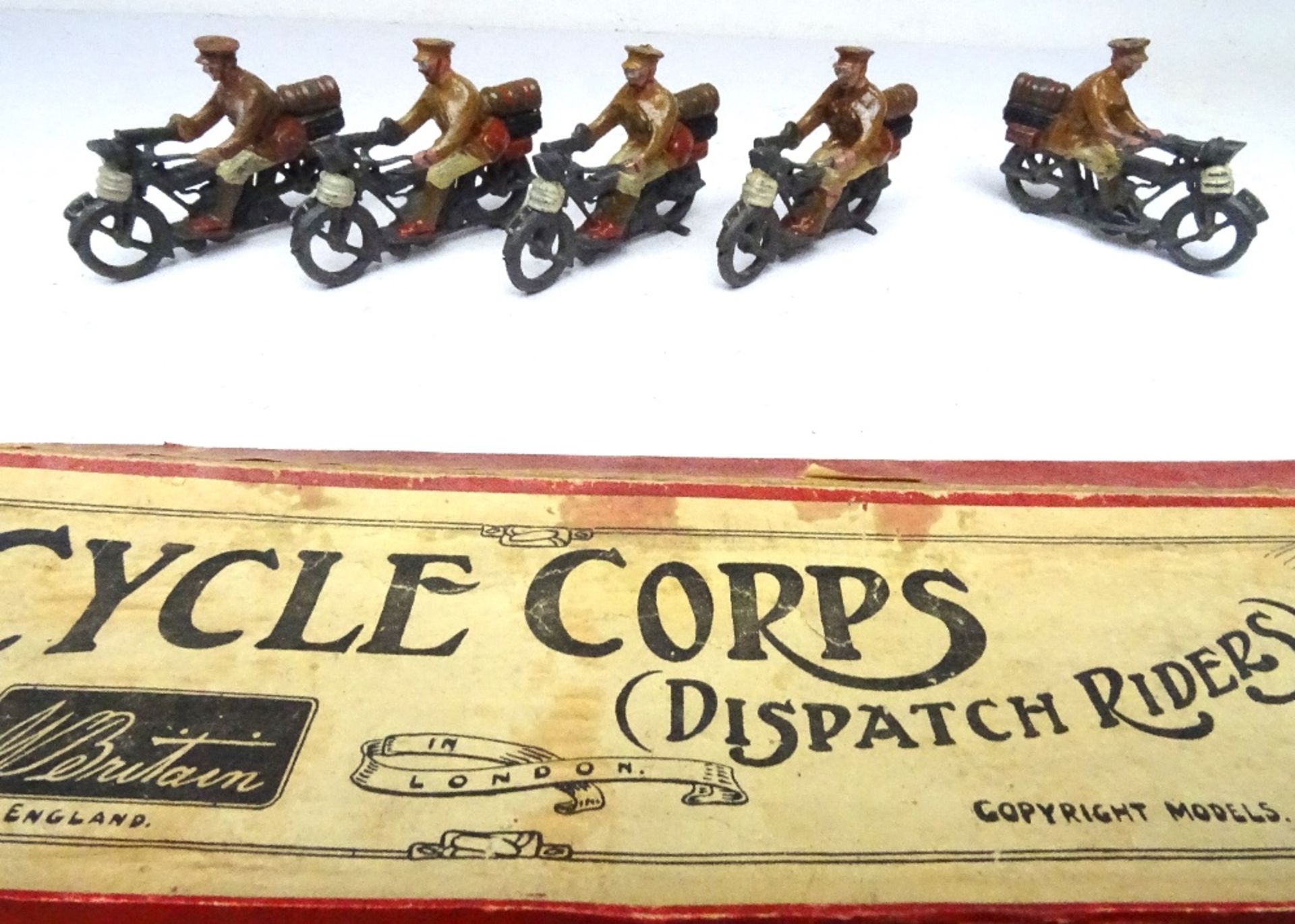 Britains set 200, Motor Cycle Corps Dispatch Riders - Image 2 of 6