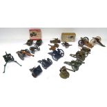 A selection of Britains Guns including RARE 1948 dark blue finish