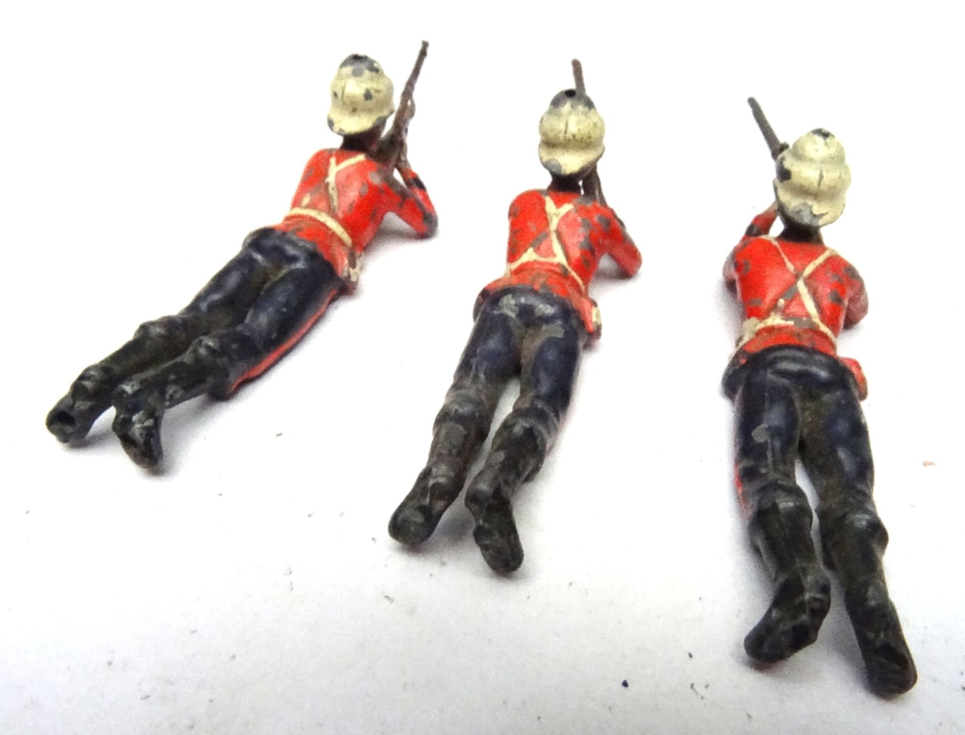 Britains EXTREMELY RARE counter pack soldiers lying firing - Bild 4 aus 4