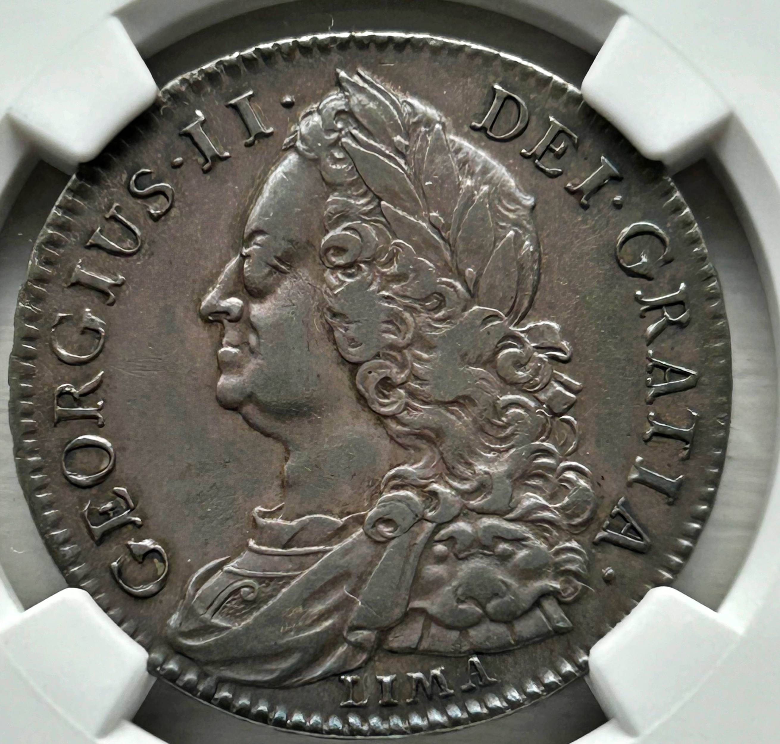 NGC – George II (1727-1760), Halfcrown, 1745 LIMA
