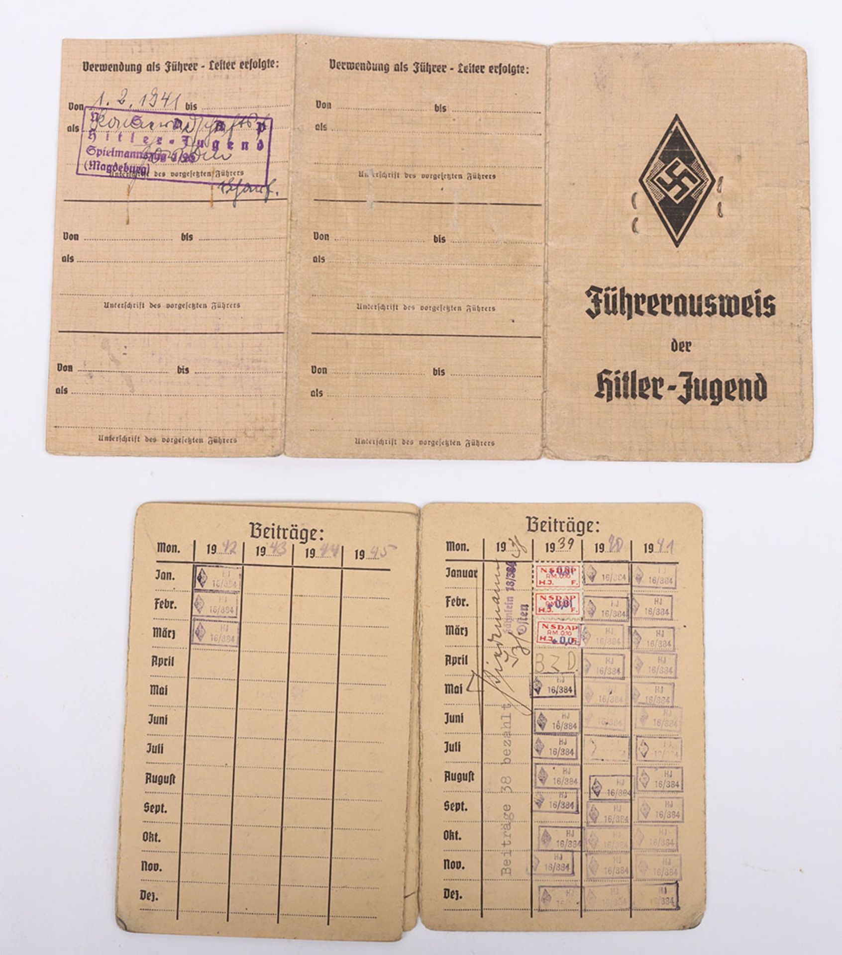 Third Reich German HJ ID Cards - Bild 4 aus 4
