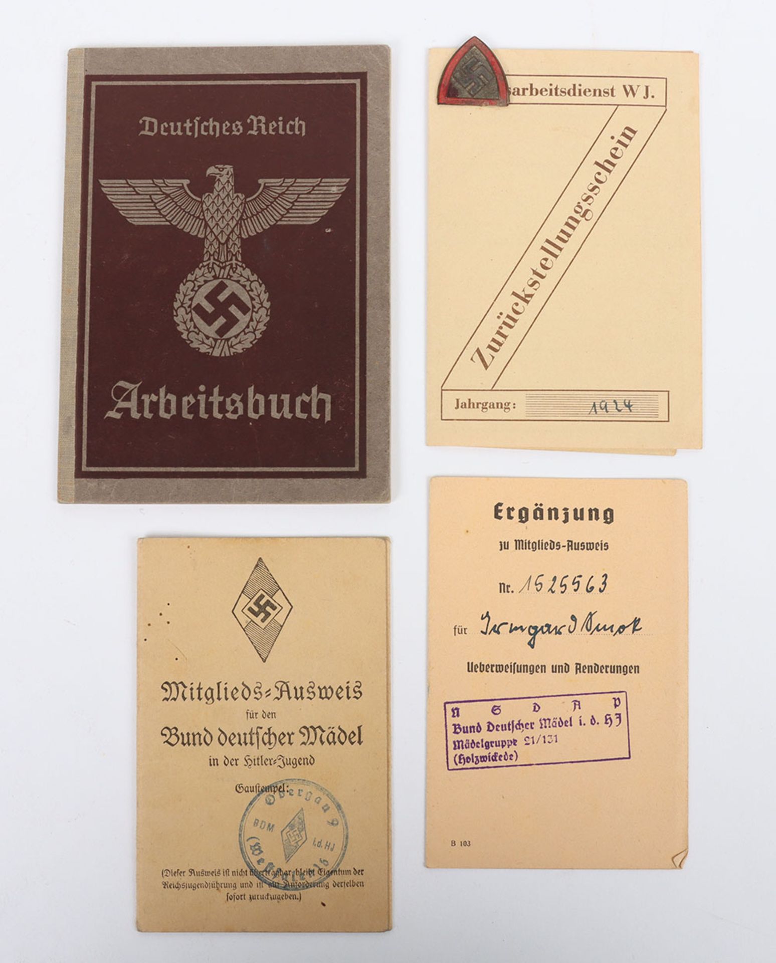 Third Reich German HJ/BDM Grouping - Bild 2 aus 6