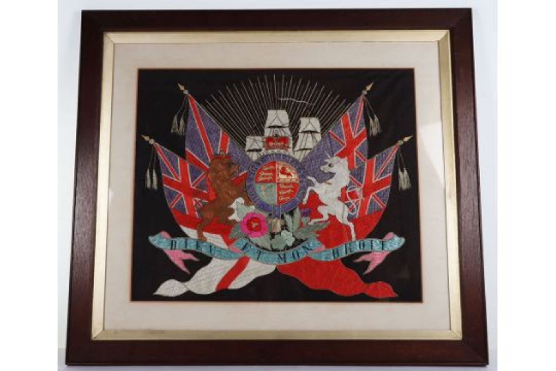 Naval Themed Royal Coat of Arms Tapestry