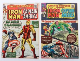 Two Vintage Tales of Suspense Iron Man and Captain America Silver Age Marvel Comics