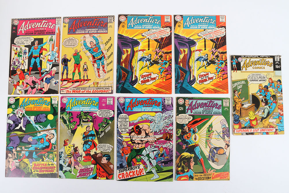Eight Vintage Adventure Silver Age DC Comics