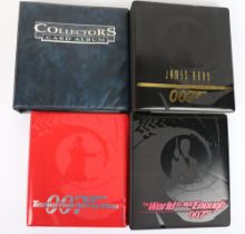 Four James Bond Collectors Trading Card Albums