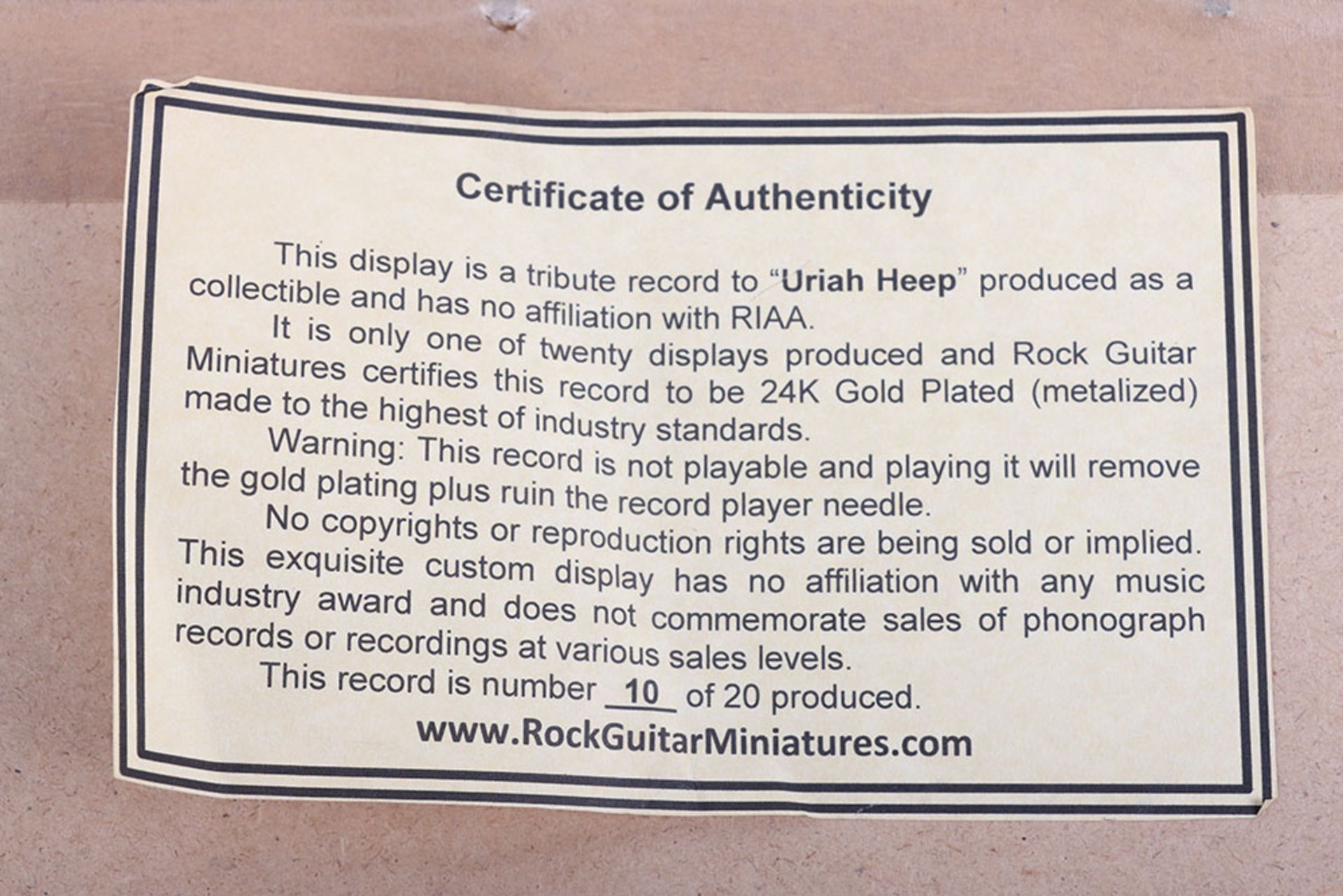 Uriah Heep Gold Disc Look After Yourself Limited Edition - Image 9 of 11