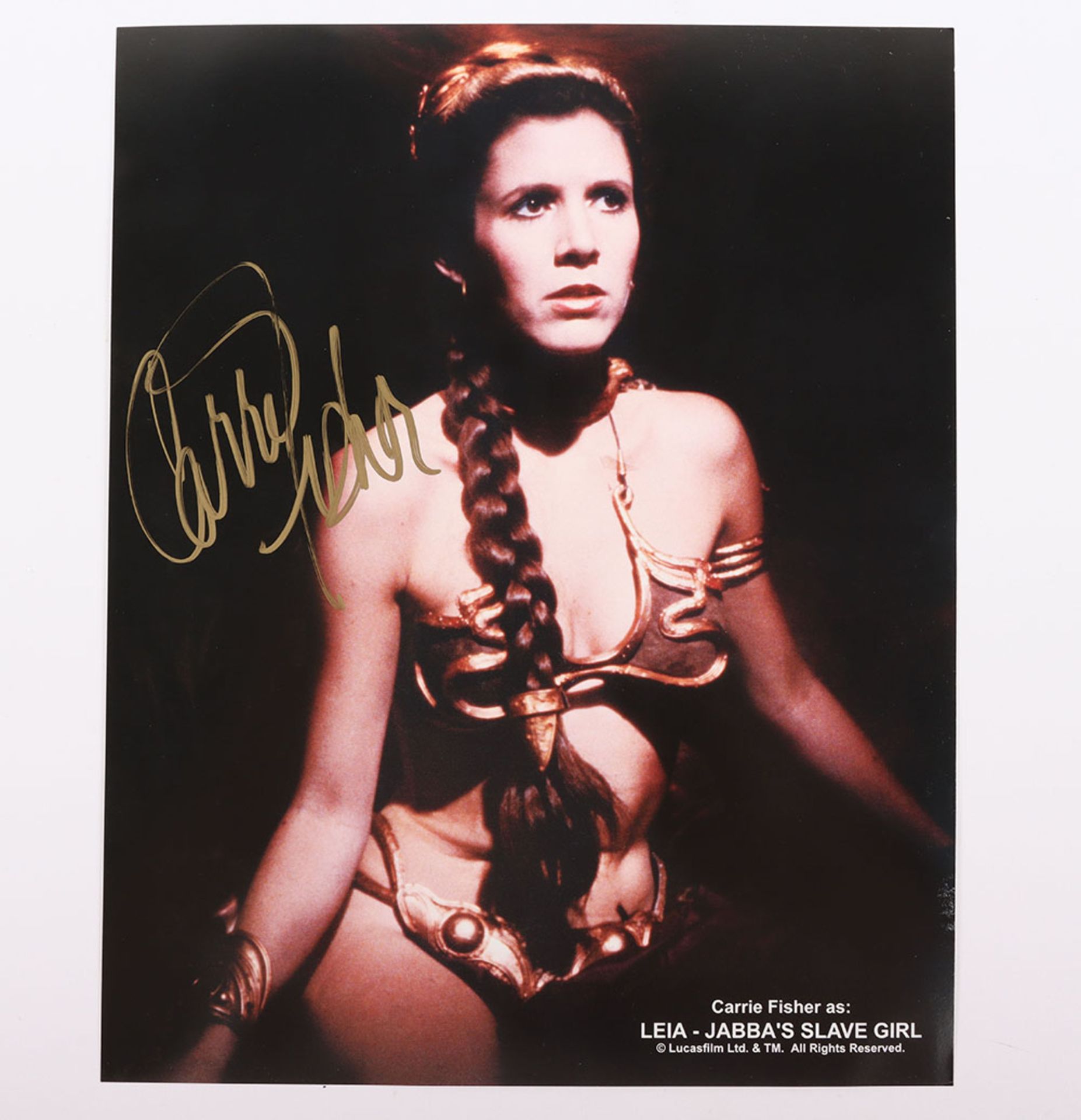 A Original Star Wars Signed Princess Leia Photograph Carrie Fisher (1956-2016)