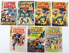 Five Vintage Captain America Silver Age Marvel Comics