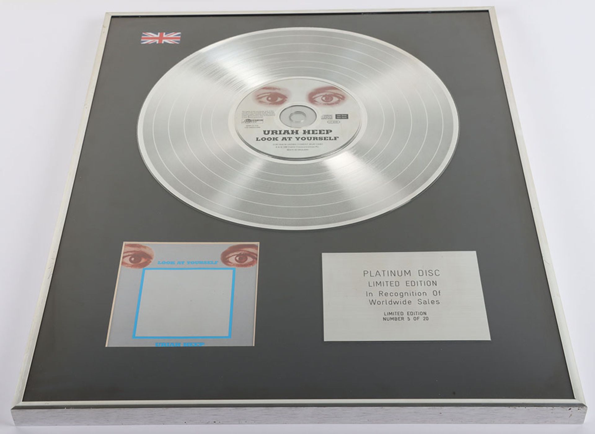 Uriah Heep Platinum Disc Look At Yourself Limited Edition In Recognition of Worldwide Sales - Image 7 of 9