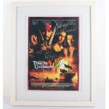Pirates of the Caribbean Mini Poster Signed by Johnny Depp
