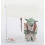 Vintage Star Wars Yoda Brown Snake Graded 85% Action Figure