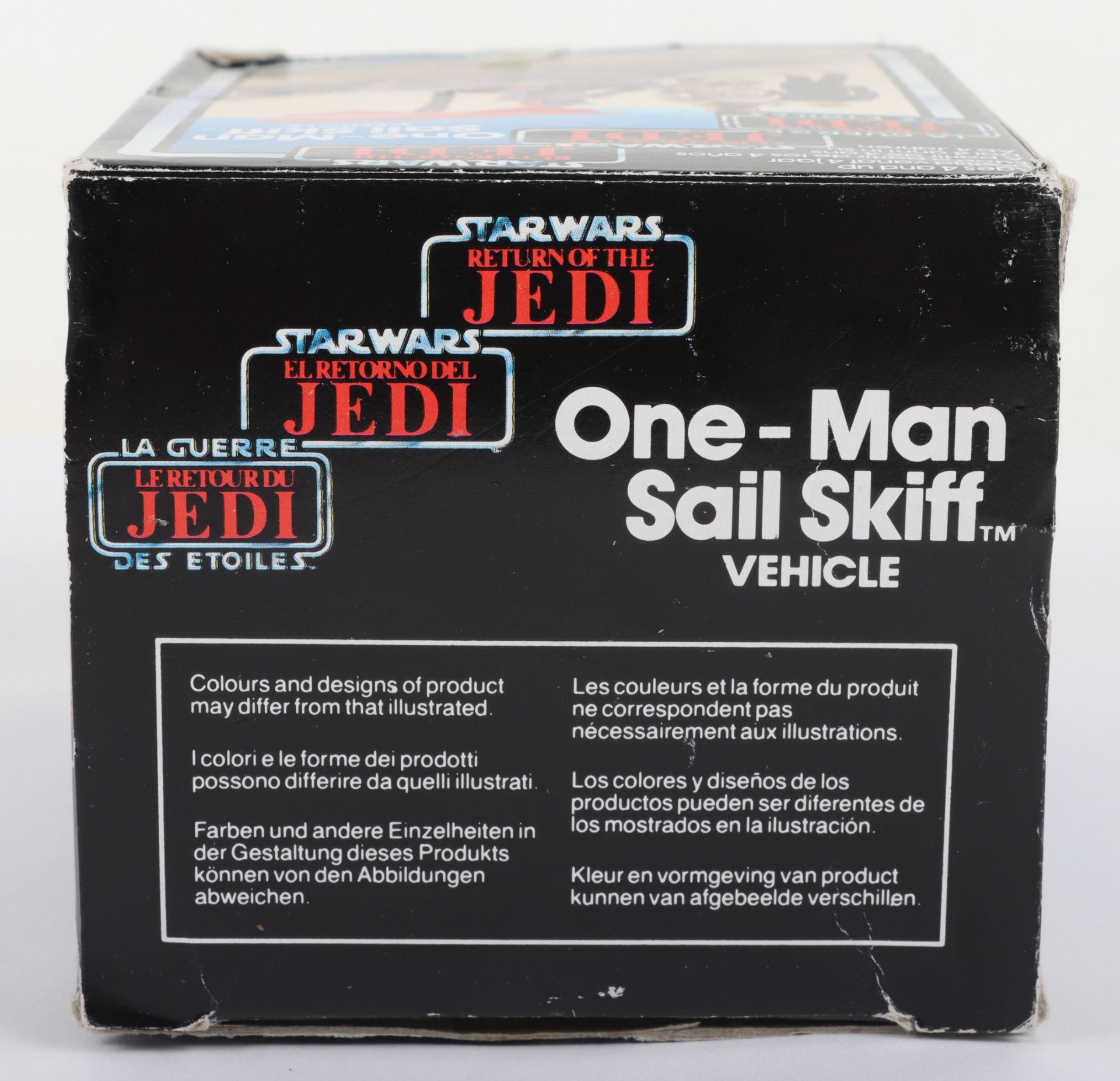 Vintage Boxed Clipper Made In Spain Star Wars Return Of The Jedi Tri Logo One-Man Sail Skiff - Bild 7 aus 8