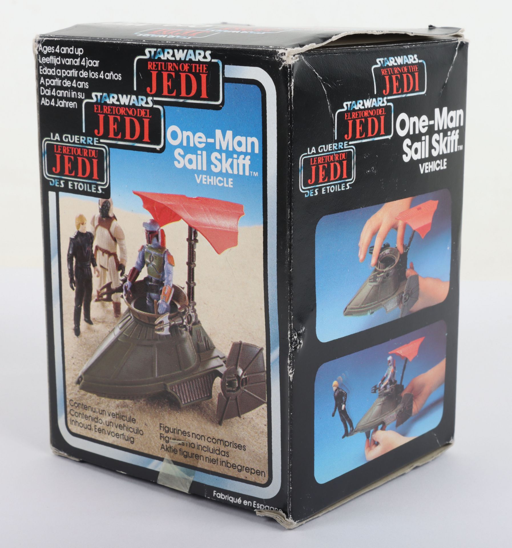 Vintage Boxed Clipper Made In Spain Star Wars Return Of The Jedi Tri Logo One-Man Sail Skiff - Bild 5 aus 8