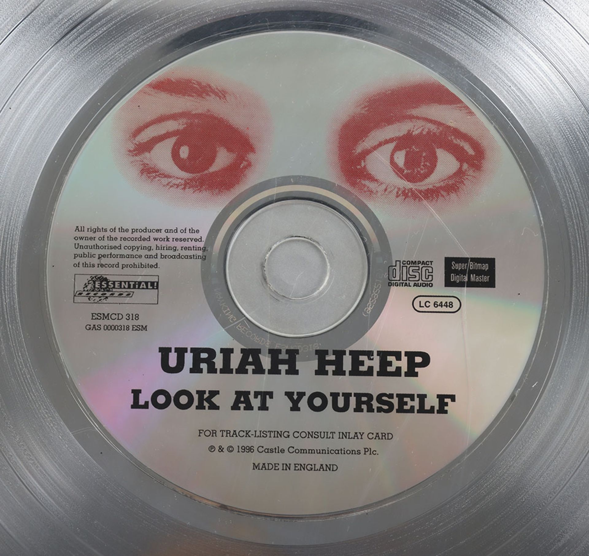 Uriah Heep Platinum Disc Look At Yourself Limited Edition In Recognition of Worldwide Sales - Image 5 of 9