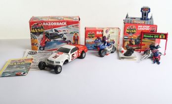 Three Kenner Mask Models, Razorback, Bandit and Pit-Stop Catapult