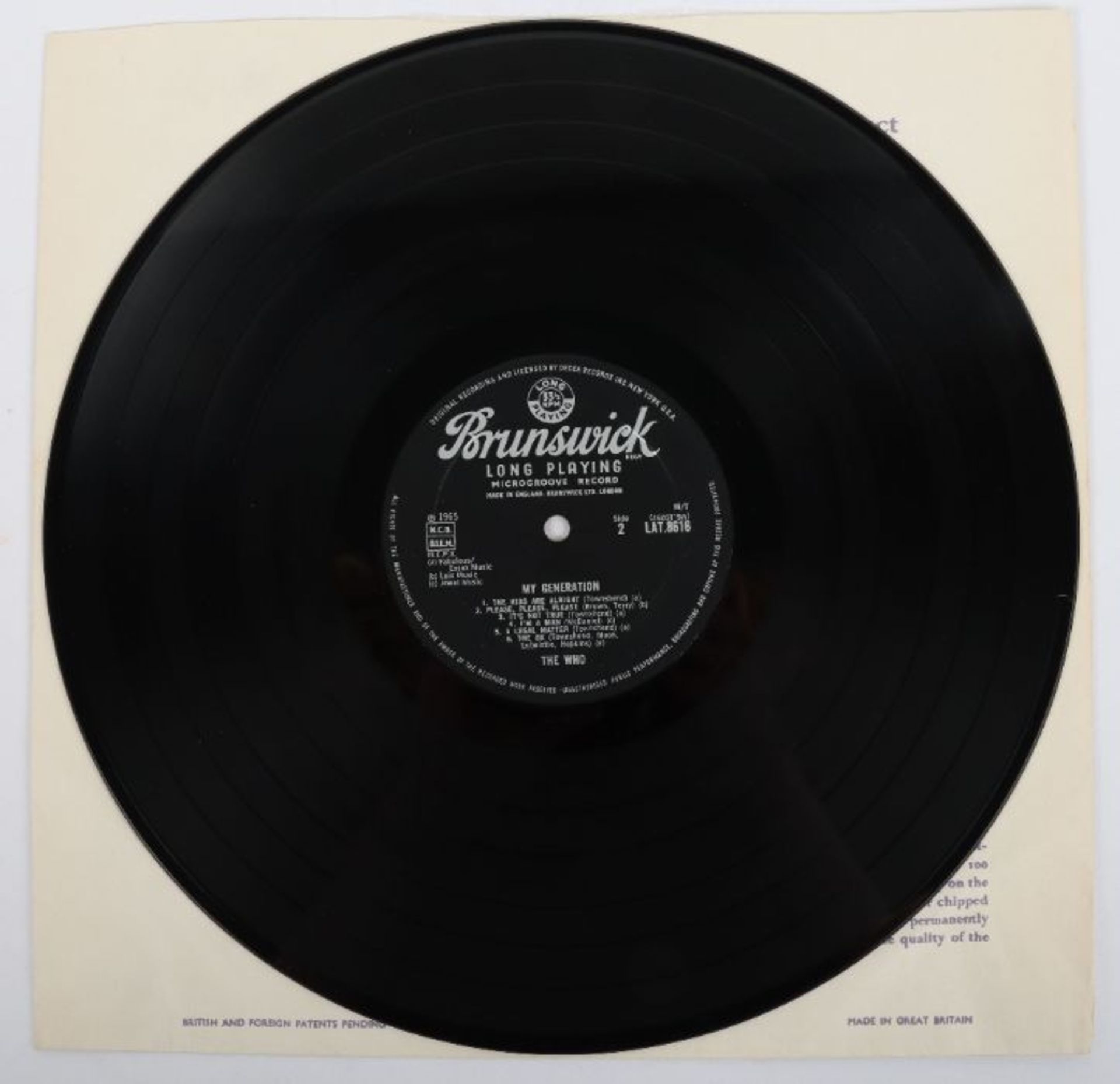 The Who-My Generation Vinyl LP, Album, Label: Brun - Bild 6 aus 7