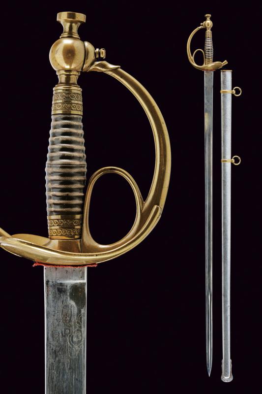 An 1833 model officer's 'Albertina' sword with Pope Pius IX inscription