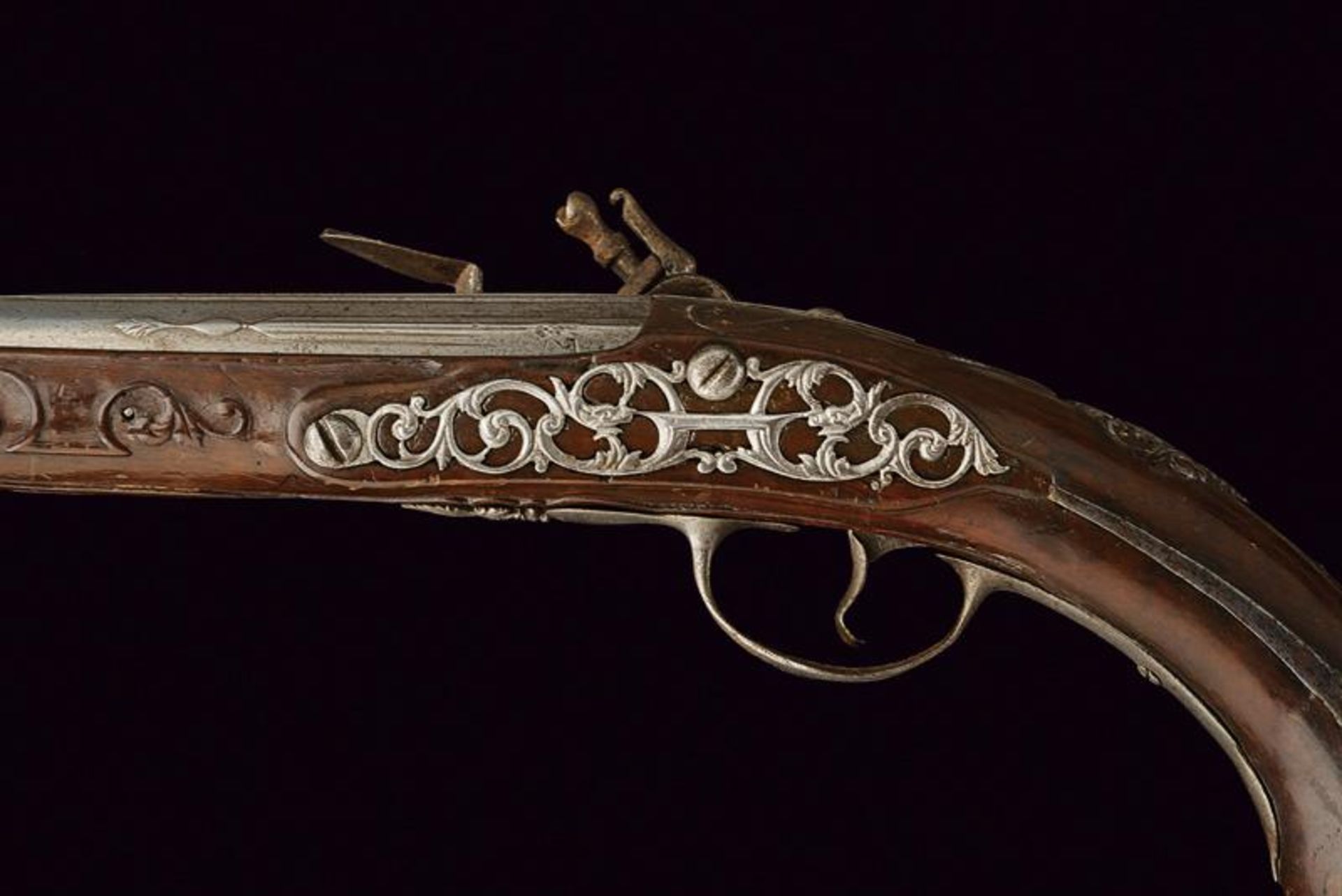 A rare and interesting flintlock pistol of the Magazin Royal signed Thomas - Bild 5 aus 8