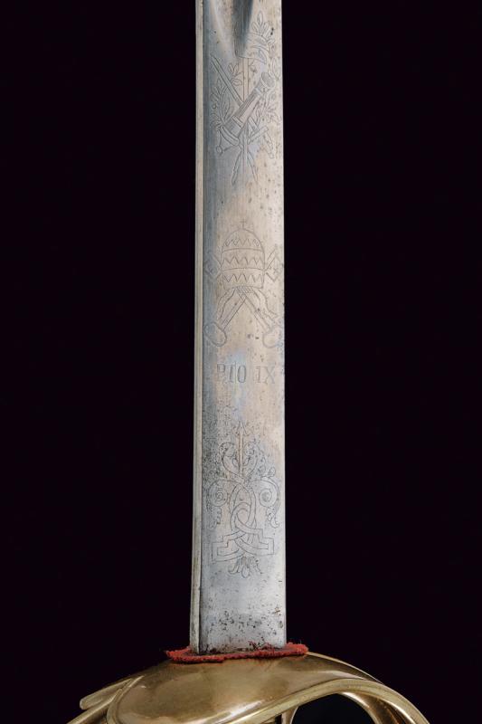 An 1833 model officer's 'Albertina' sword with Pope Pius IX inscription - Image 4 of 6