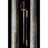 A rare pioneer general staff officer's smallsword