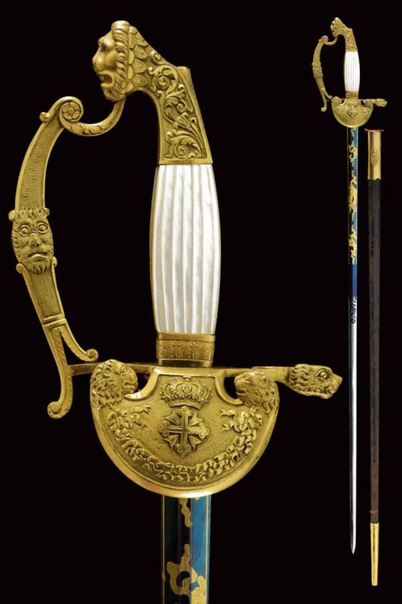 A rare small sword for the high uniform of the Order of Saints Maurice and Lazarus