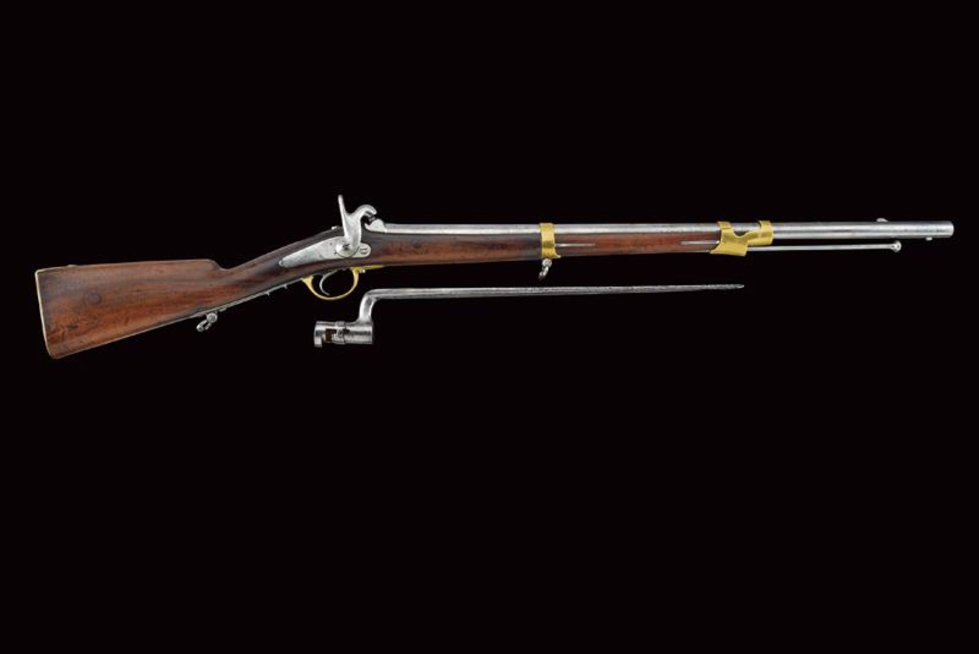 An 1857 model gendarmerie percussion rifle with bayonet - Bild 18 aus 18