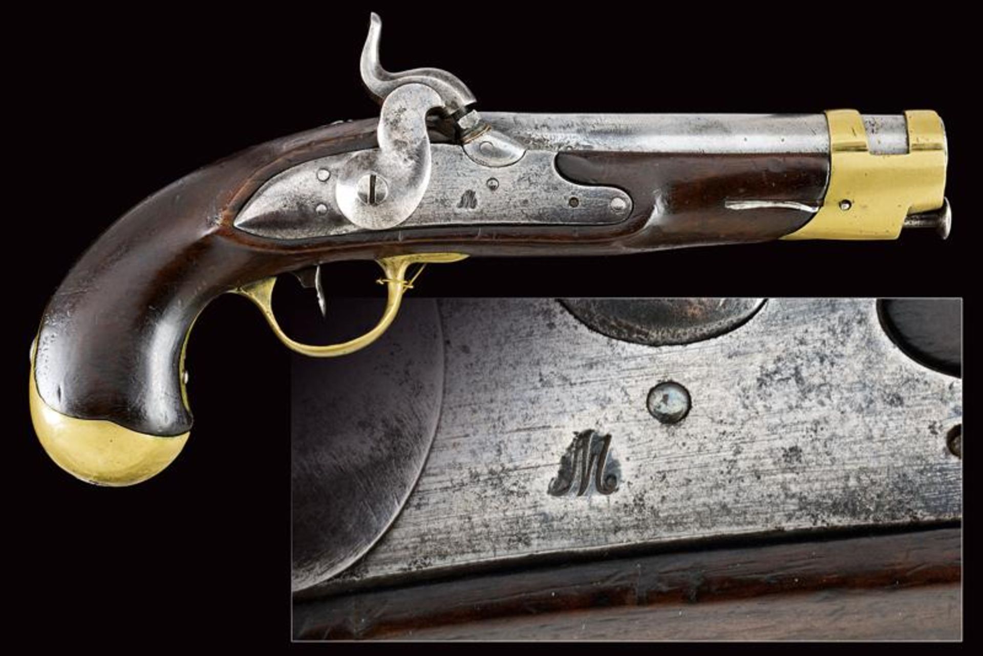 An 1839 model gendarmerie percussion pistol