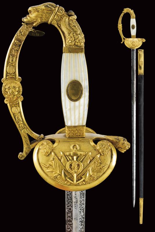 A navy senior officer's sword