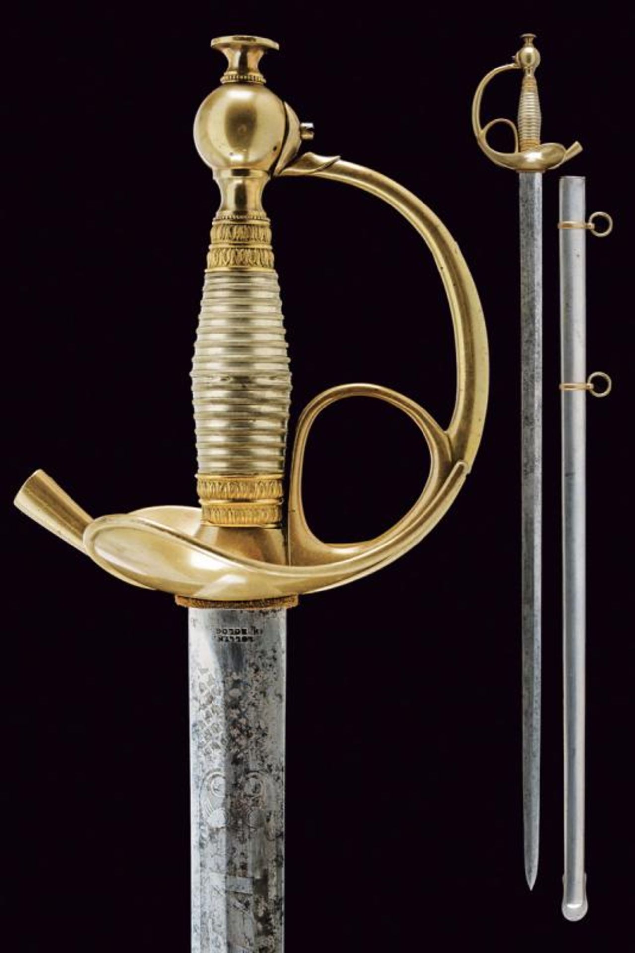 An 1833 officer's 'Albertina' sword with Italian Unification mottos