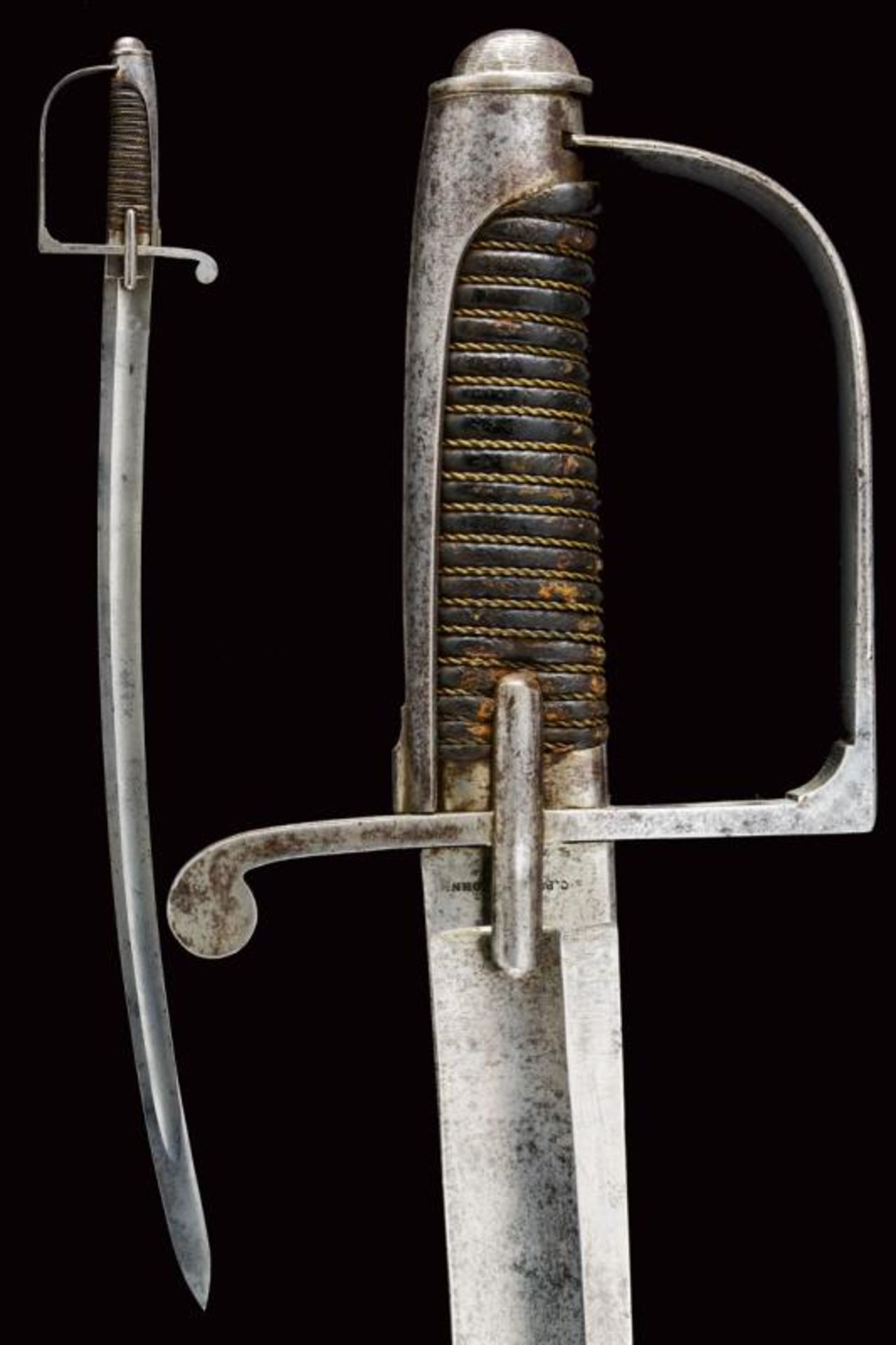 An 1833 model Mounted Artillery officer's sabre