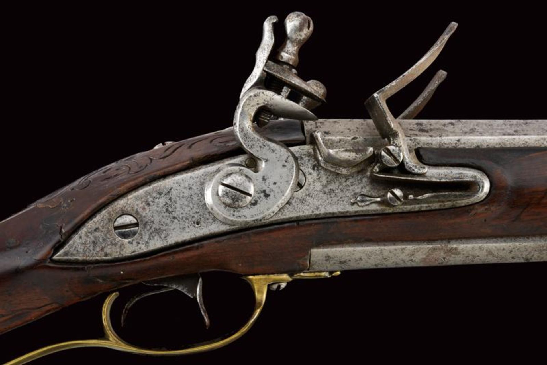 A rare 1768 model flintlock 'Doppelstutzen' - Bild 10 aus 12