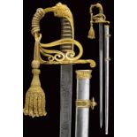 An 1847 model sword for a general of the Civic Guard