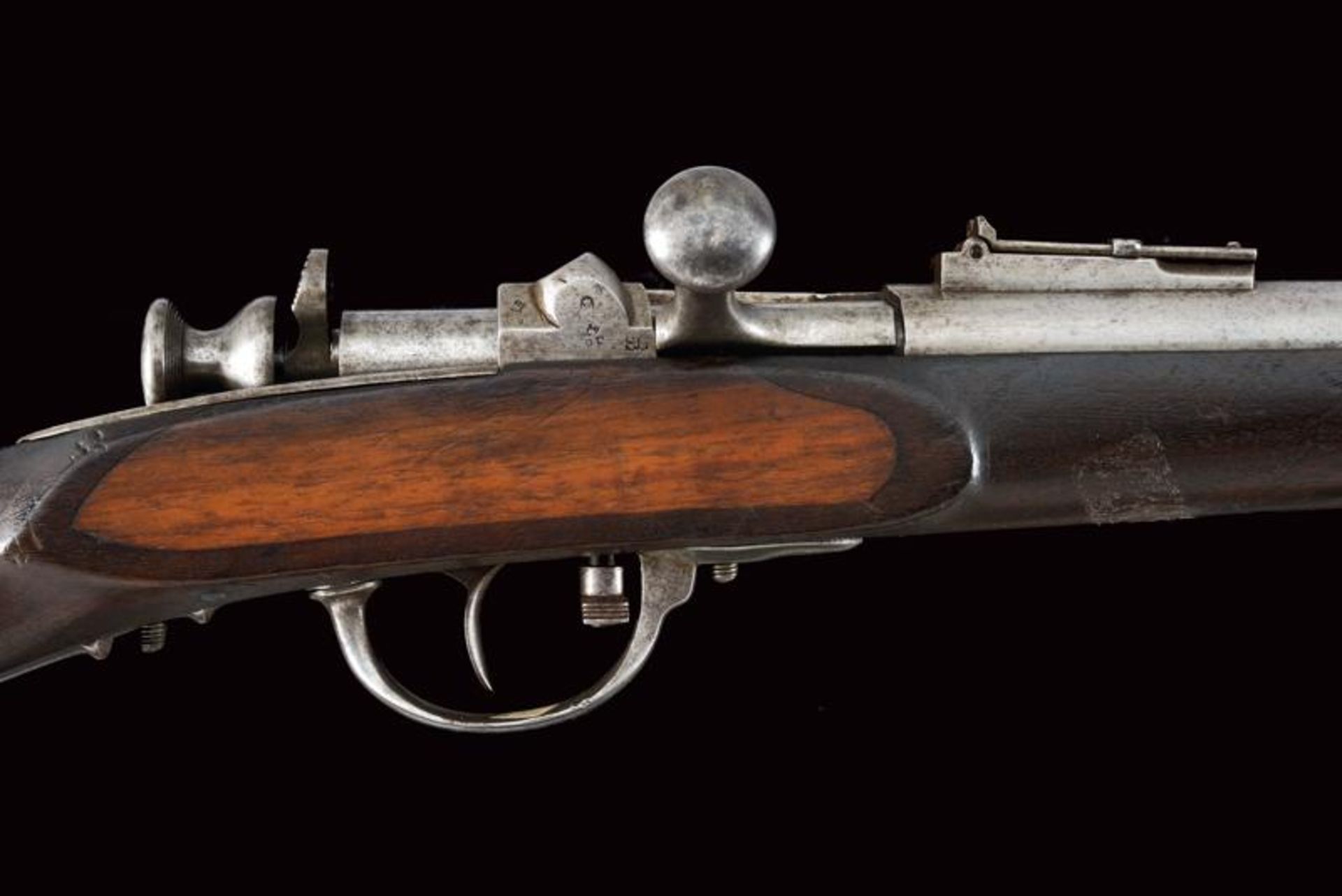 A rare 1856 model 'Bersaglieri' carbine converted to Carcano needlefire system - Bild 2 aus 12