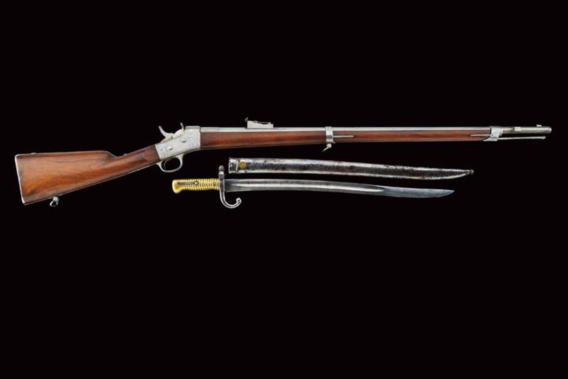 An infantry Remington Rolling Block rifle with bayonet, Nagant production - Bild 18 aus 18