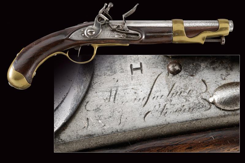 A 1763 model flintlock pistol