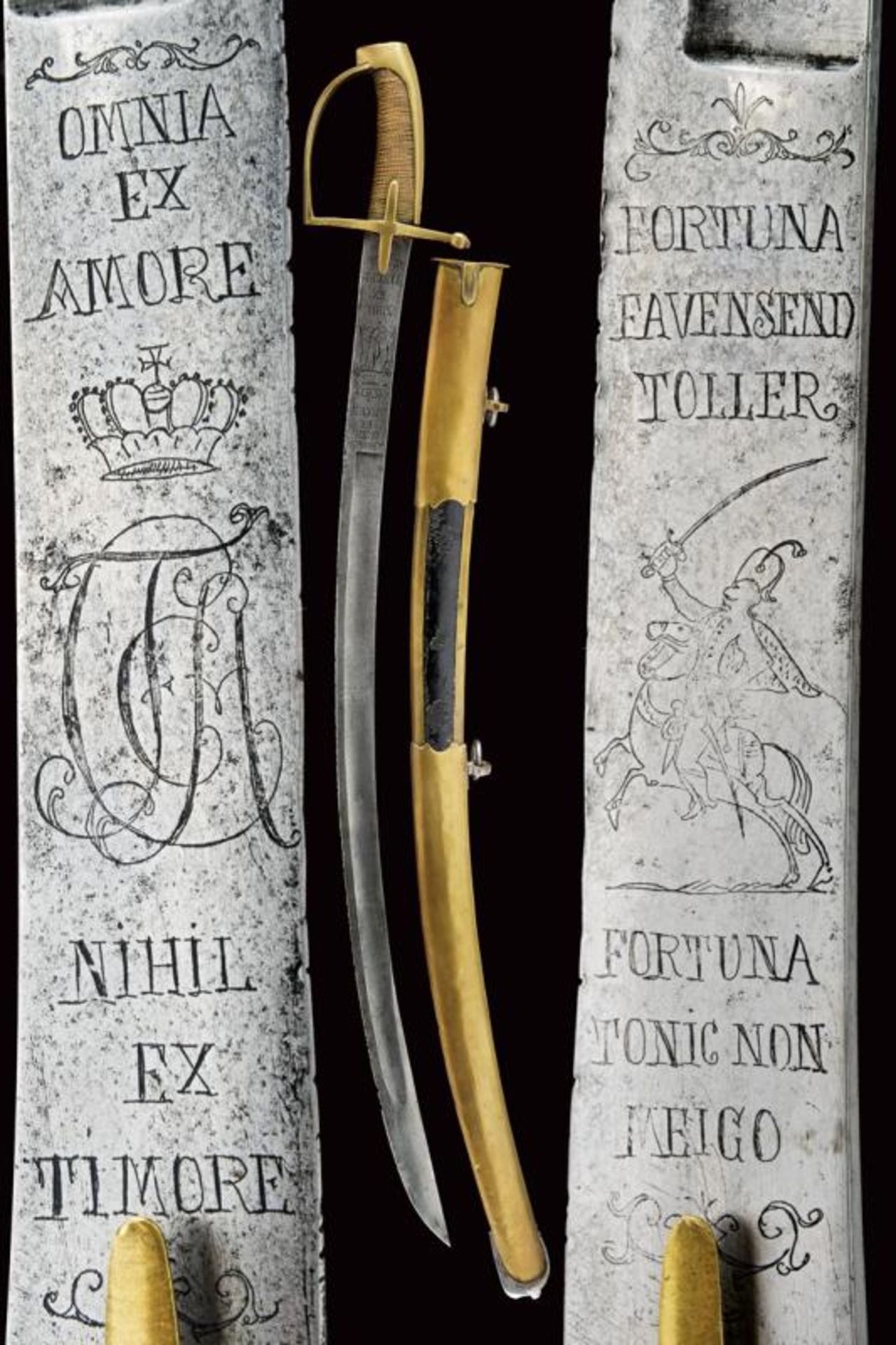 A very scarce hussar's sabre of the Principality of Ansbach and Bayreuth